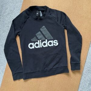 Adidas Black Logo Crewneck